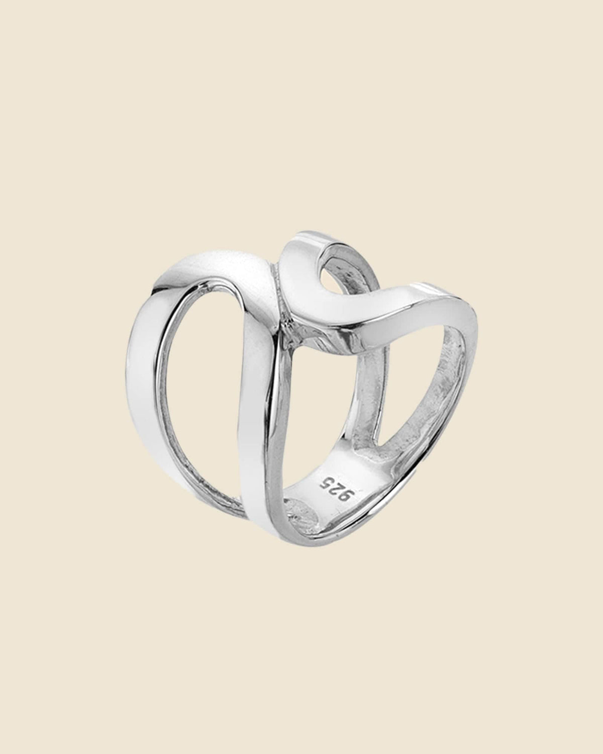 Sterling Silver Adjoining Open Wrap Ring