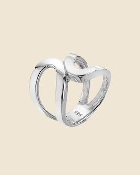 Sterling Silver Adjoining Open Wrap Ring