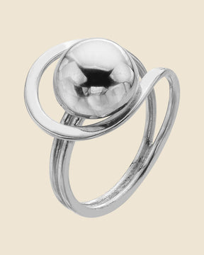 Sterling Silver Chunky Ball and Loop Ring