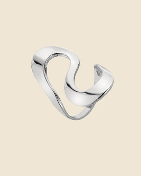 Sterling Silver Chunky Flat Twirl Ring