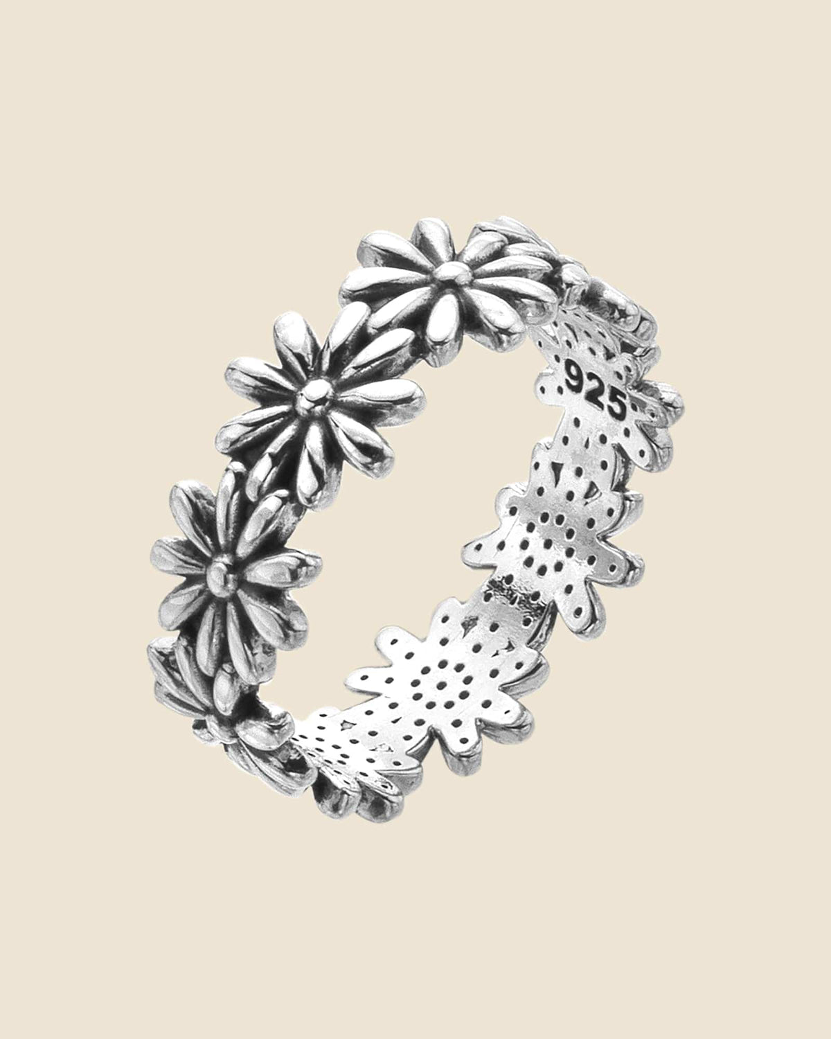 Sterling Silver Daisy Chain Ring