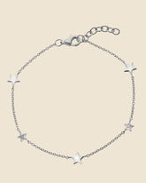 Sterling Silver and Cubic Zirconia Star Bracelet