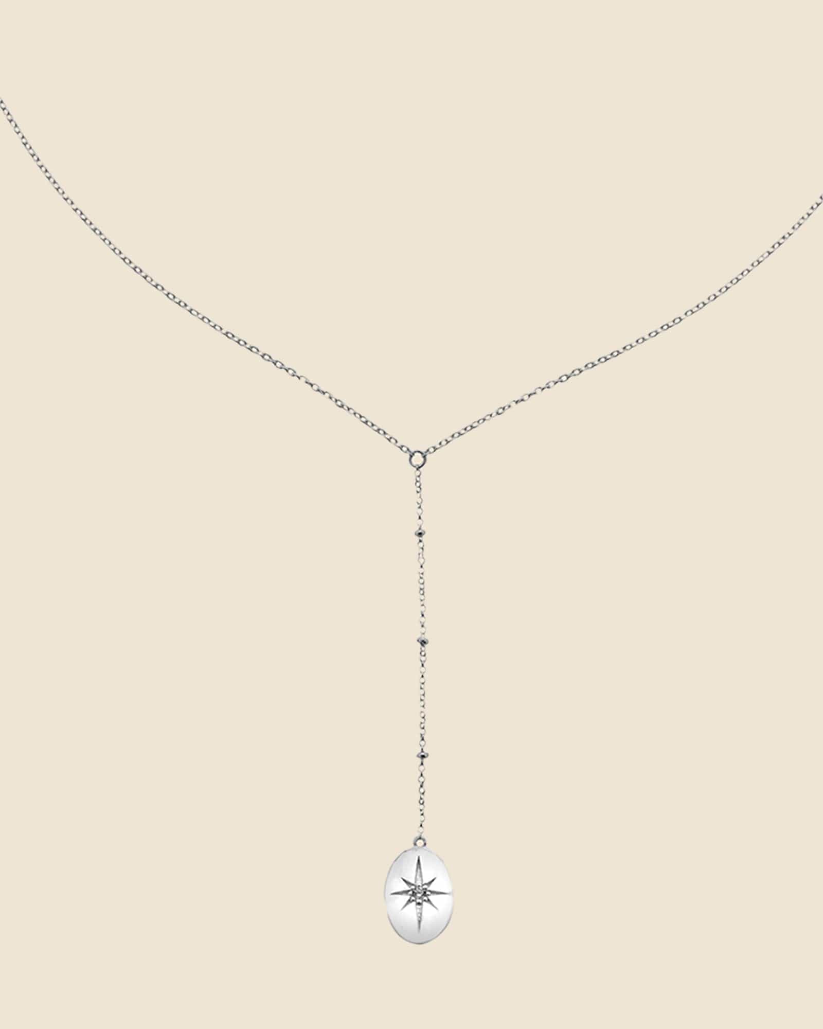 Sterling Silver North Star Lariat Necklace