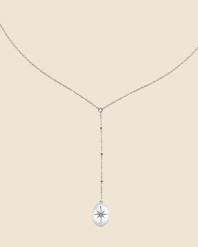 Sterling Silver North Star Lariat Necklace