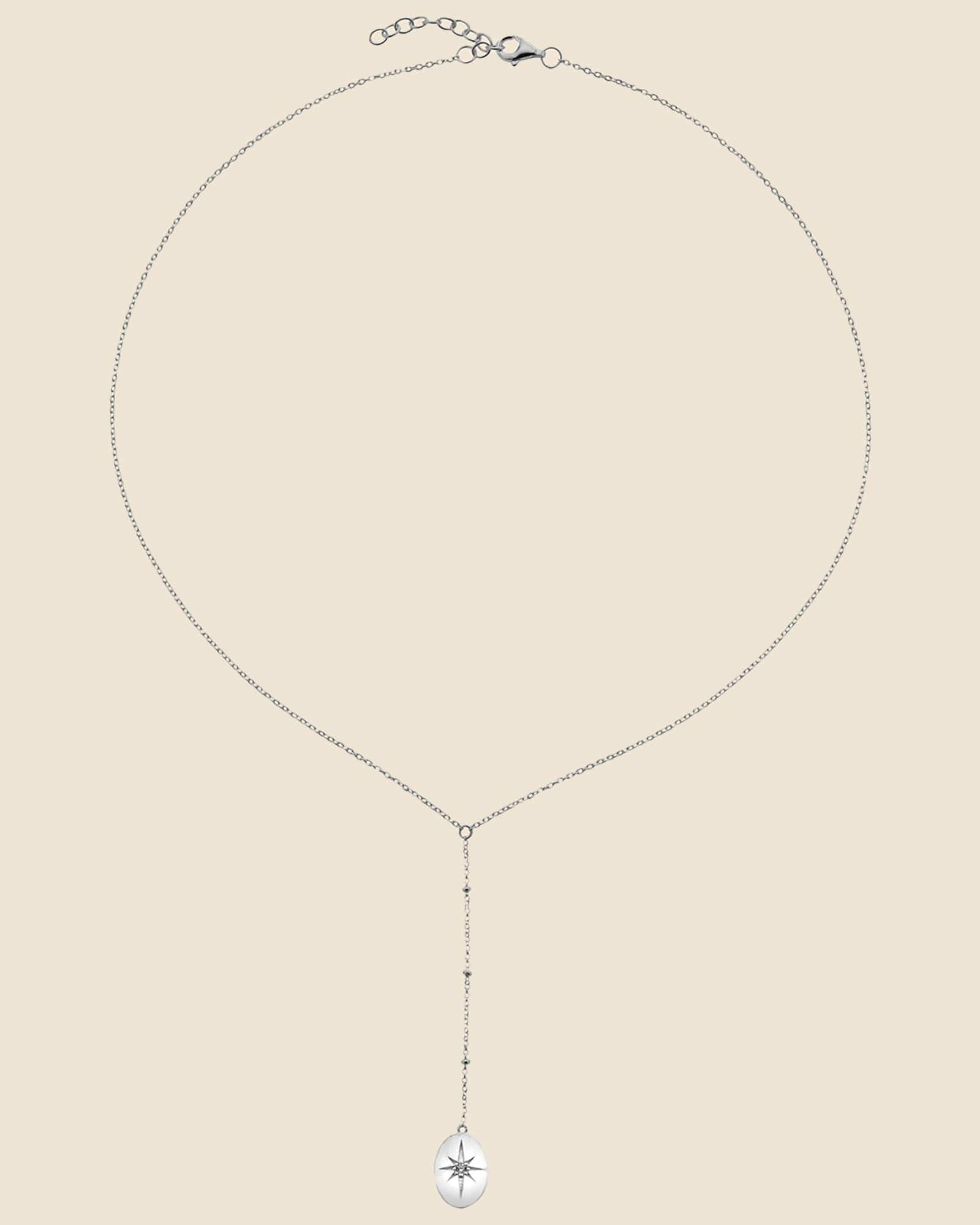 Sterling Silver North Star Lariat Necklace