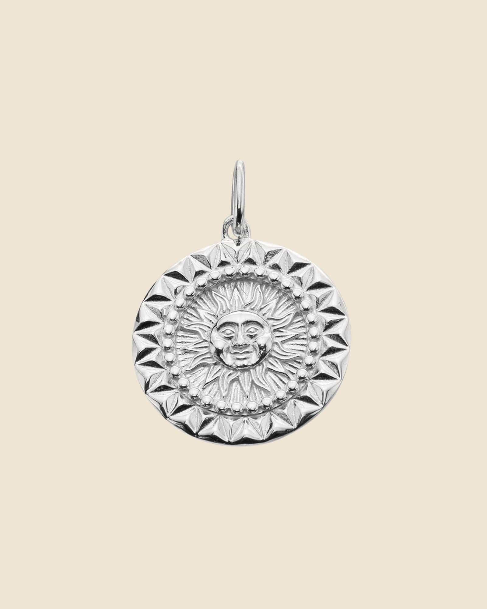 Sterling Silver Sun Medallion Pendant