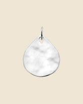 Sterling Silver Large Hammered Teardrop Pendant