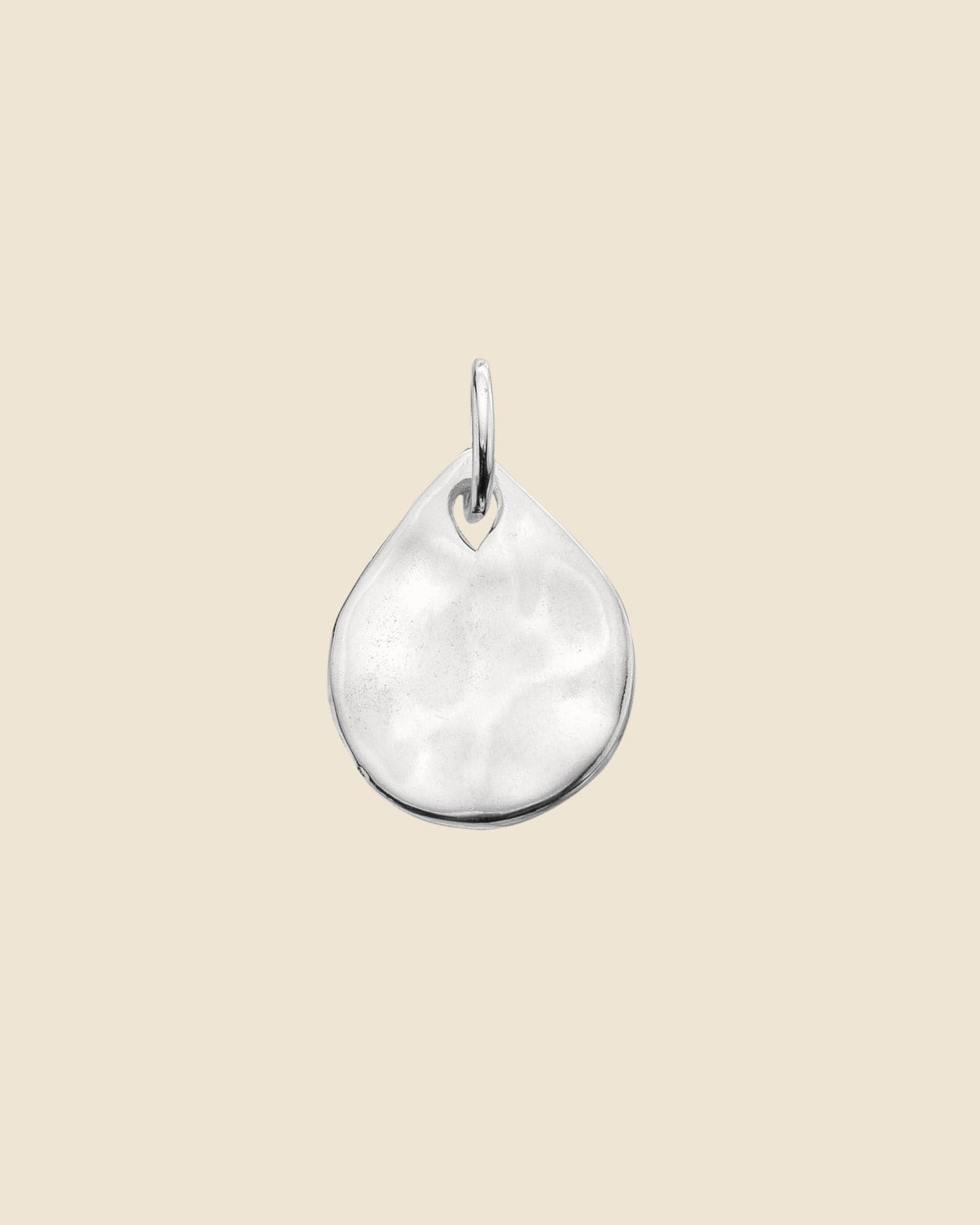Sterling Silver Mini Hammered Teardrop Pendant