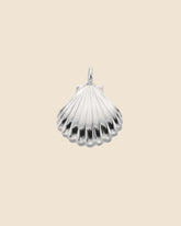 Sterling Silver Scallop Locket Pendant