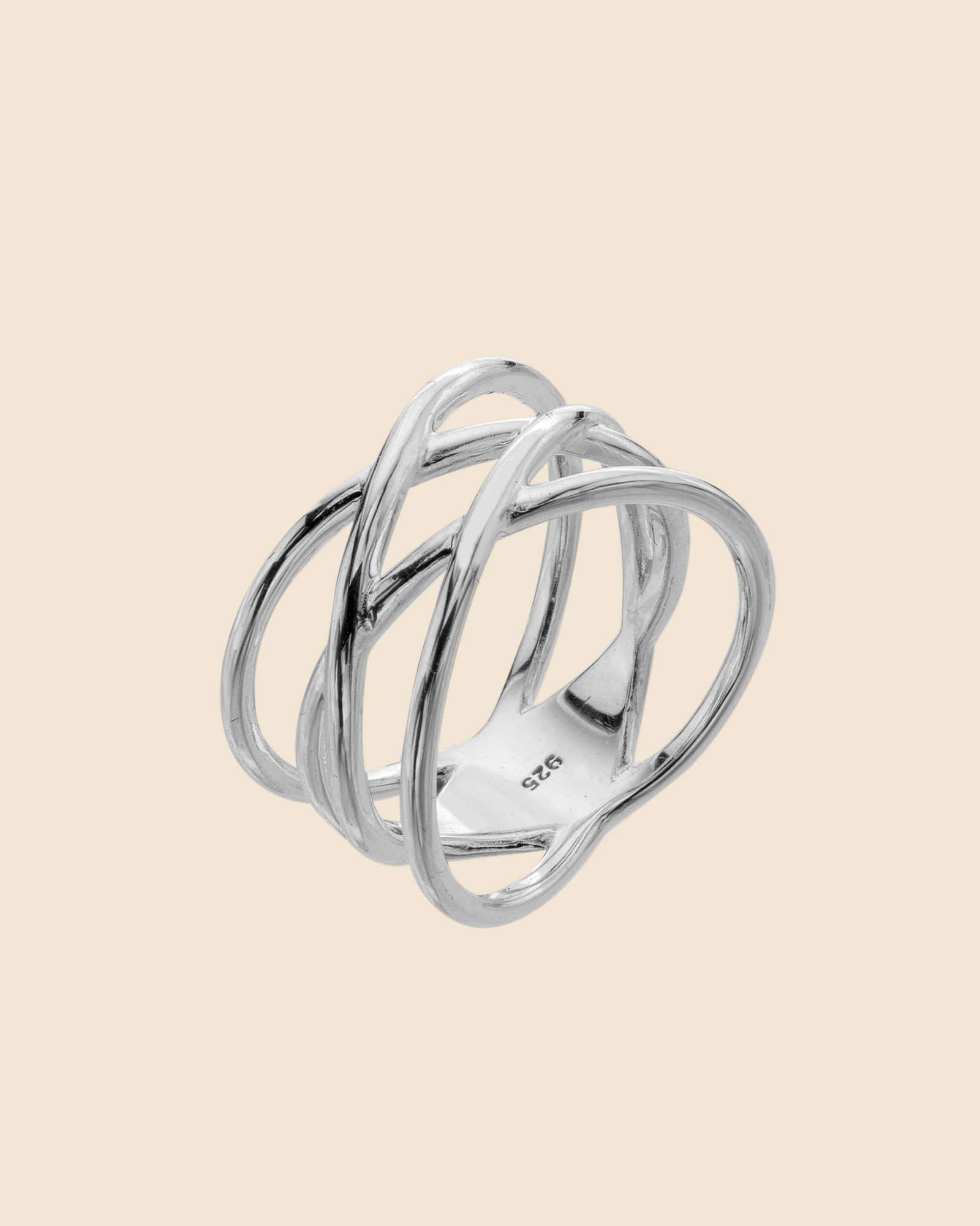 Sterling Silver Chunky Cage Ring