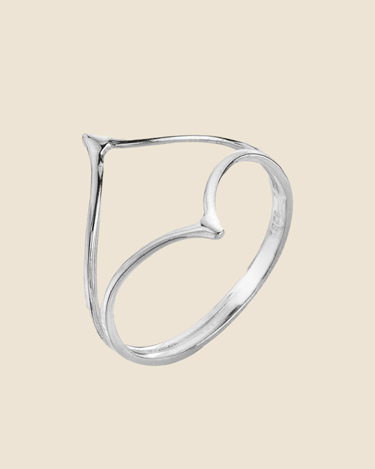 Sterling Silver Double Inverted Wishbone Ring