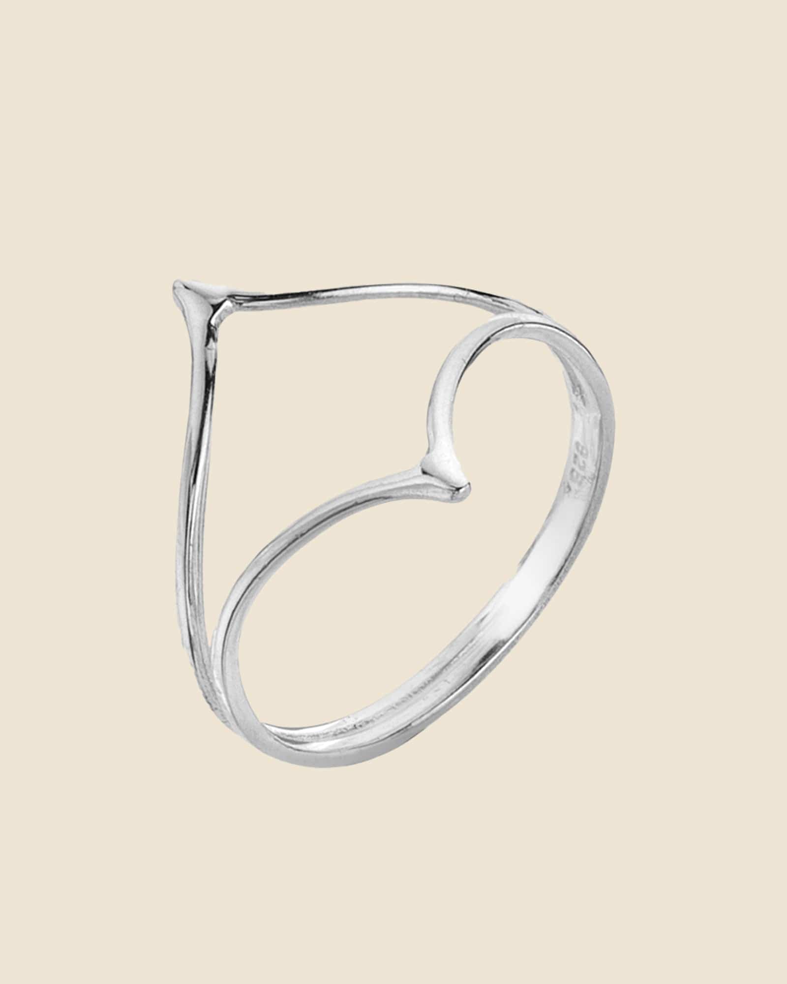 Sterling Silver Double Inverted Wishbone Ring