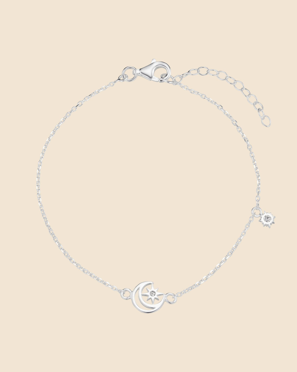 Sterling Silver Celestial Moon Bracelet
