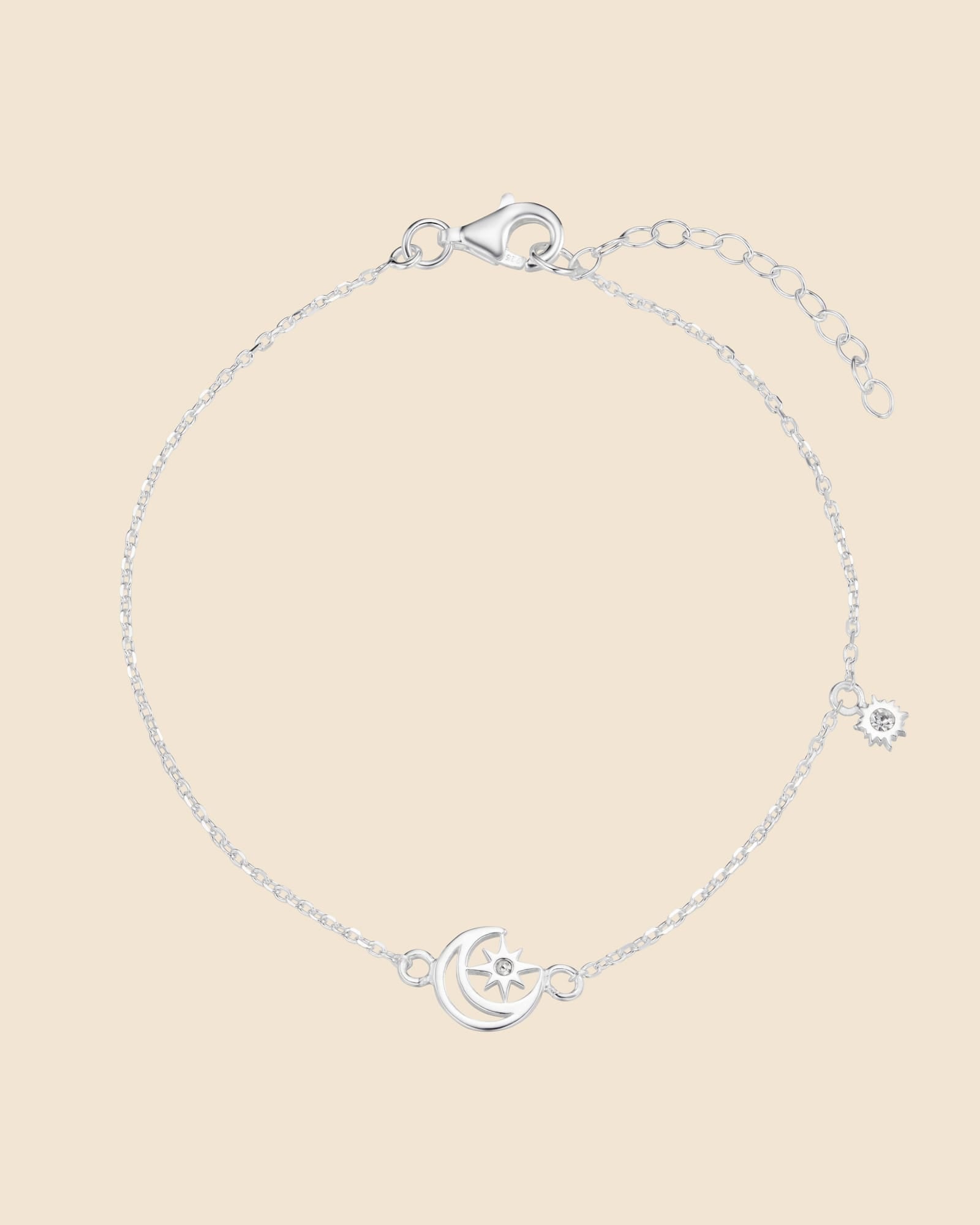 Sterling Silver Celestial Moon Bracelet