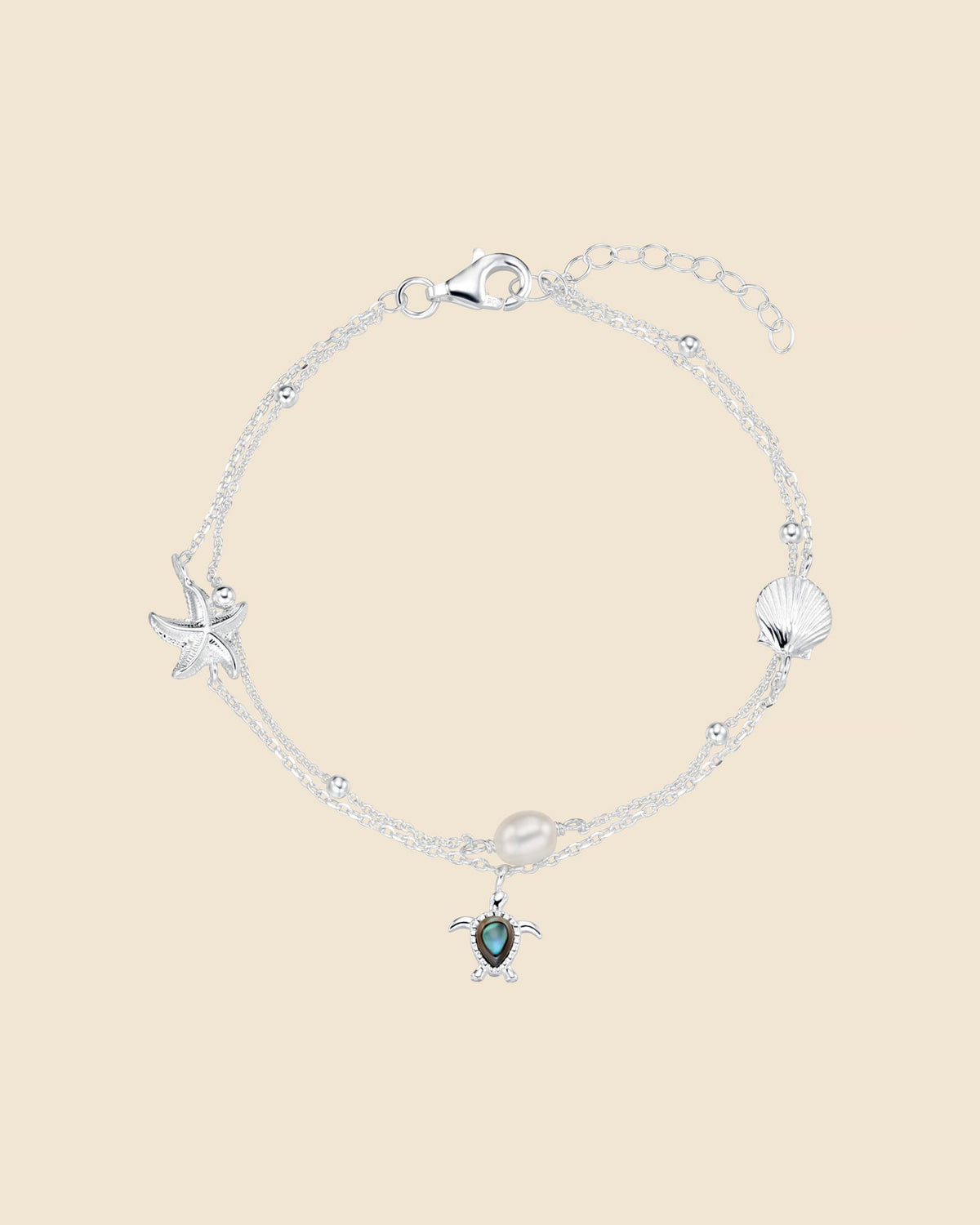 Sterling Silver Sealife Jumble Bracelet