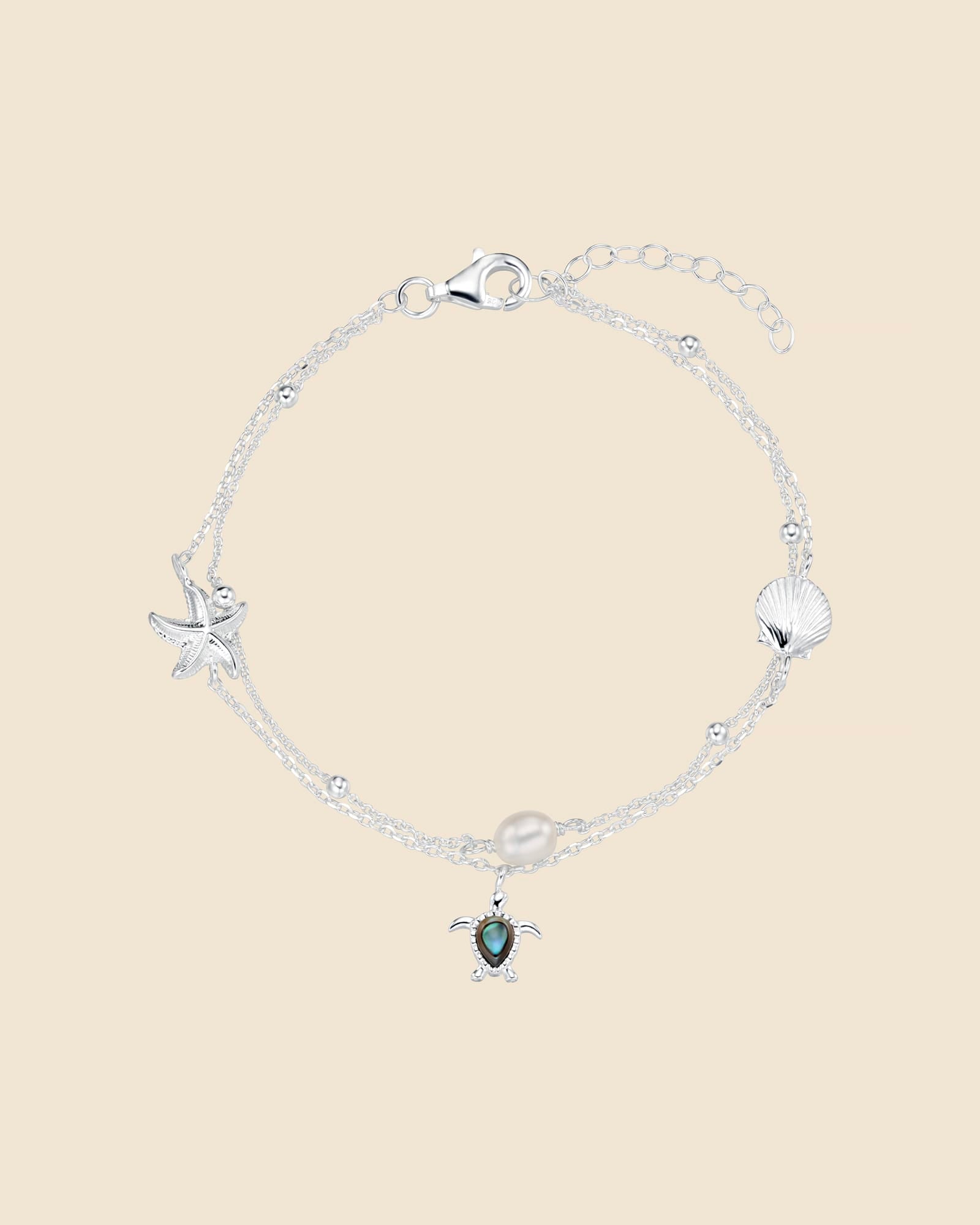 Sterling Silver Sealife Jumble Bracelet