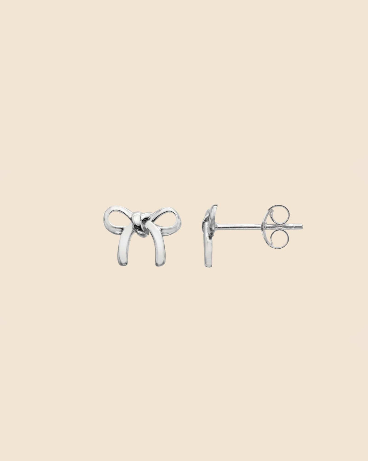 Sterling Silver Open Loop Bow Studs