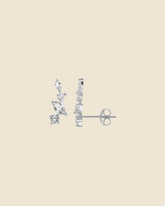 Sterling Silver And Cubic Zirconia Climber Studs