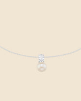Sterling Silver, Cubic Zirconia and Freshwater Pearl Classic Necklace