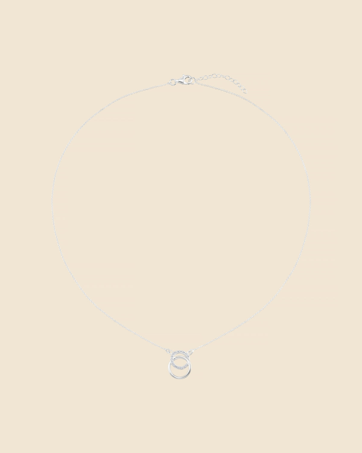 Sterling Silver and Cubic Zirconia Entwined Necklace