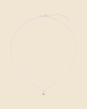 Sterling Silver Mini Whale Tail Necklace