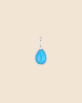 Sterling Silver and Opal Teardrop Pendant