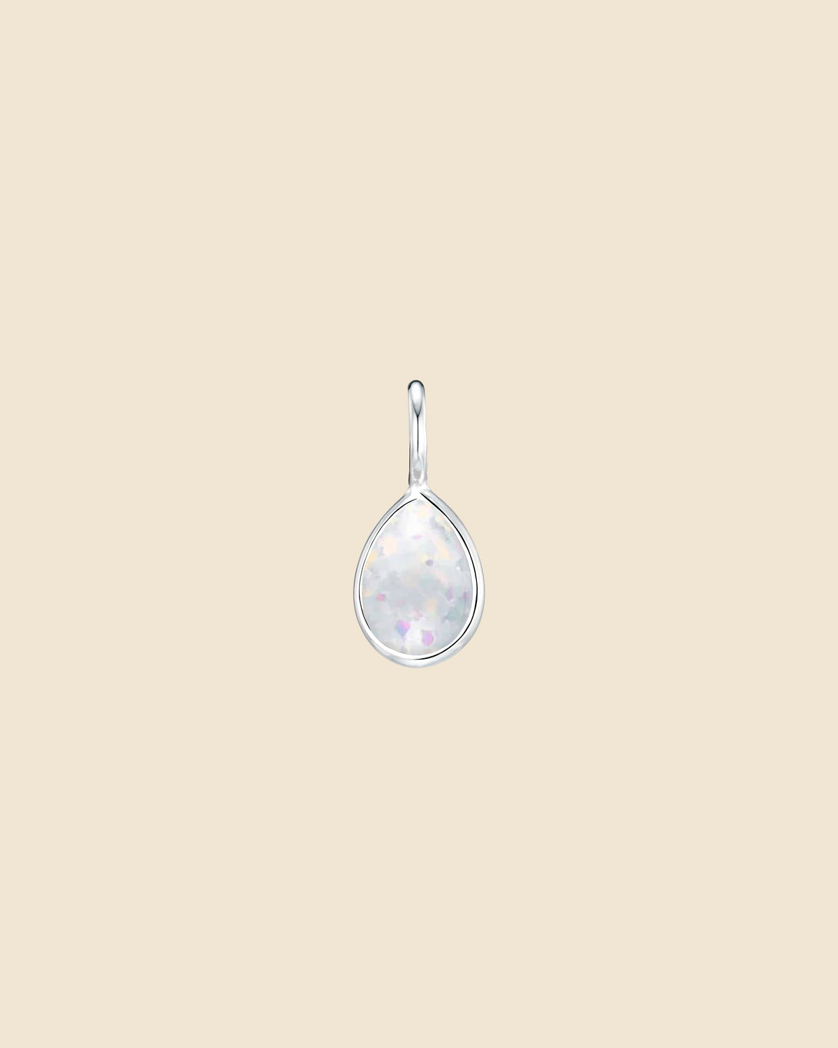 Sterling Silver and Opal Teardrop Pendant