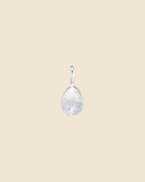 Sterling Silver and Opal Teardrop Pendant