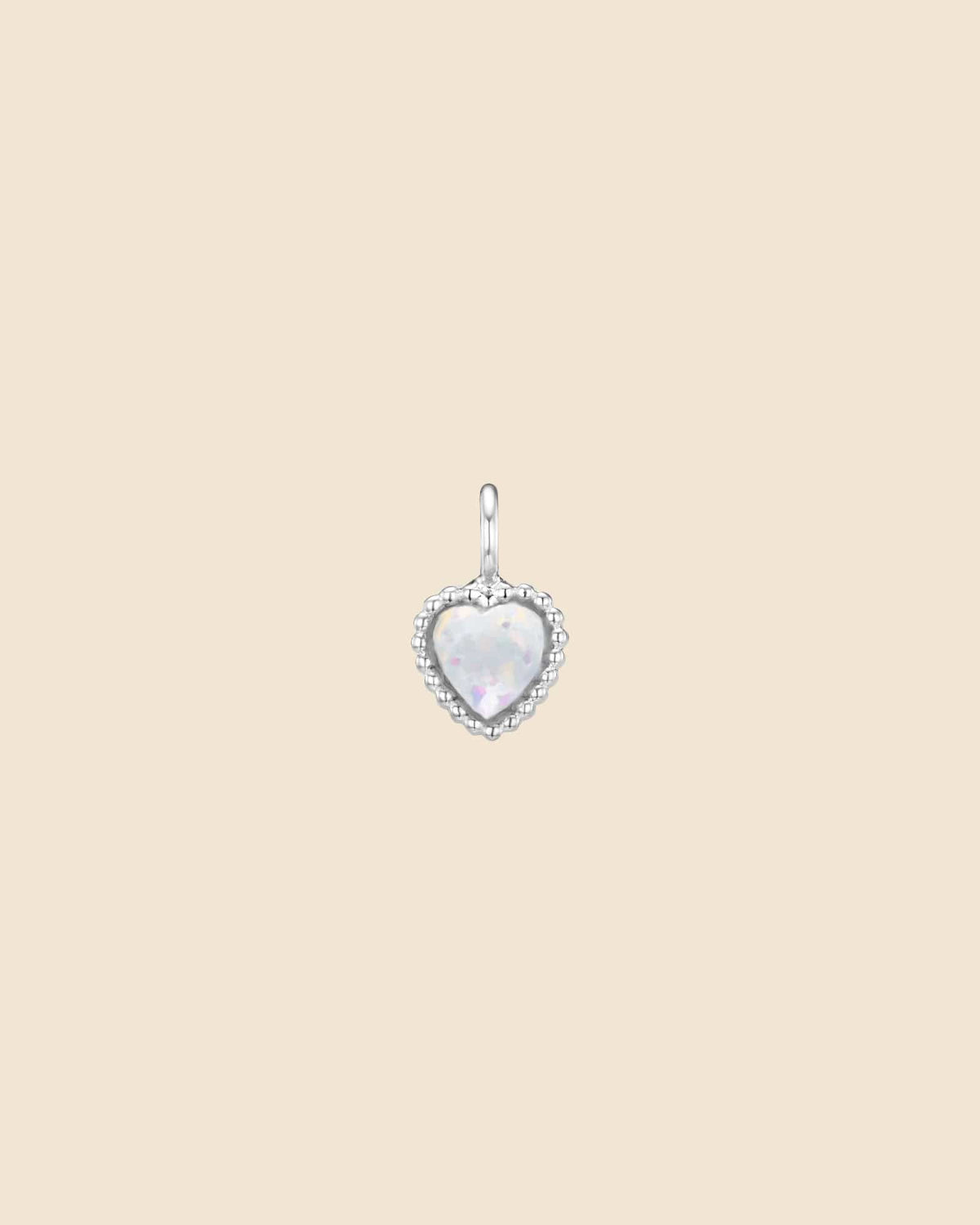 Sterling Silver and Opal Heart Pendant