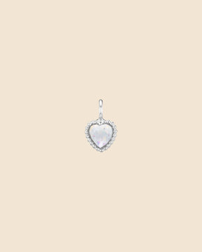 Sterling Silver and Opal Heart Pendant