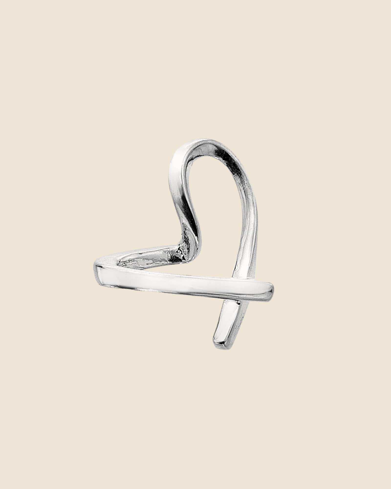 Sterling Silver Scribble Heart Pendant