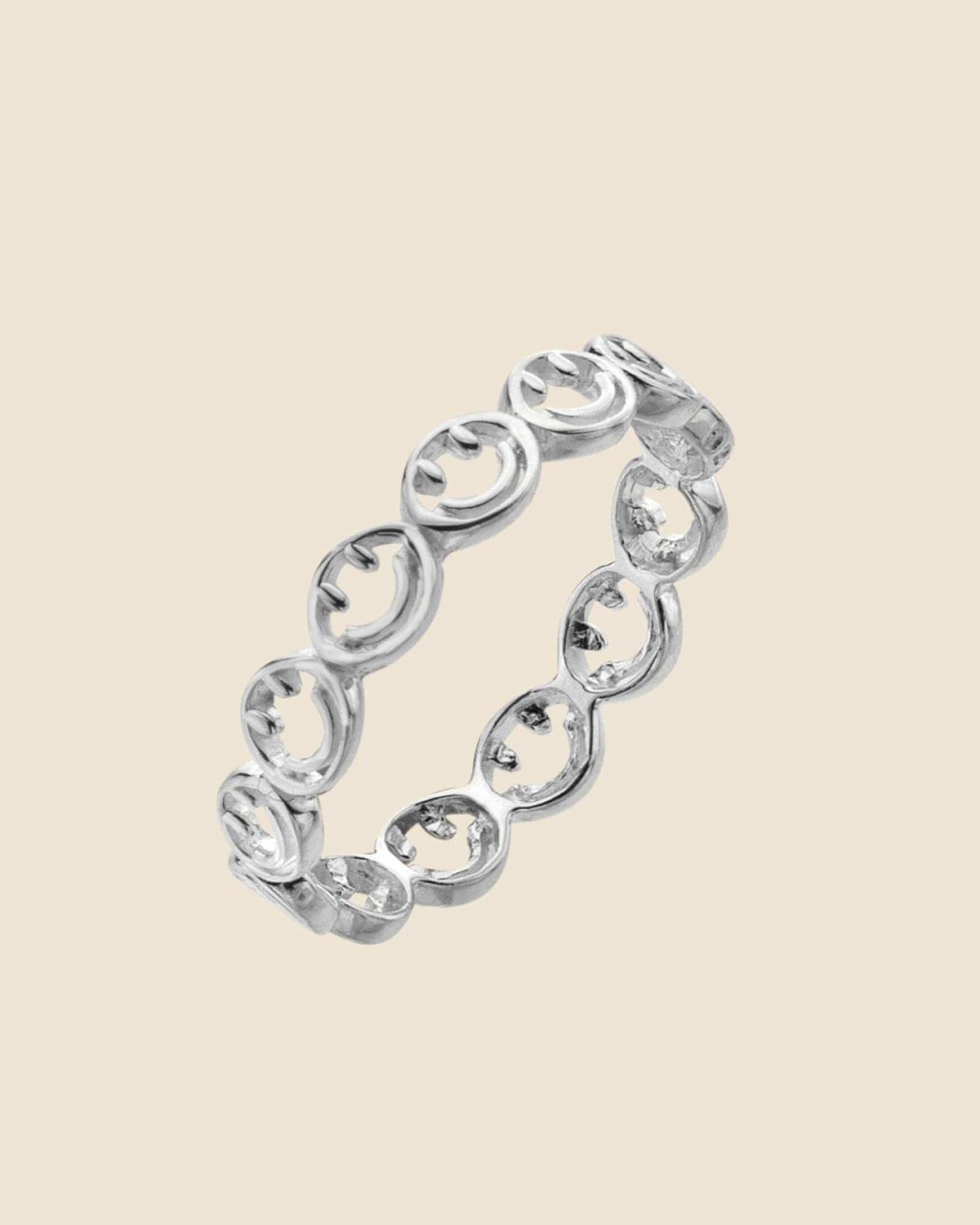 Sterling Silver Smiley Ring