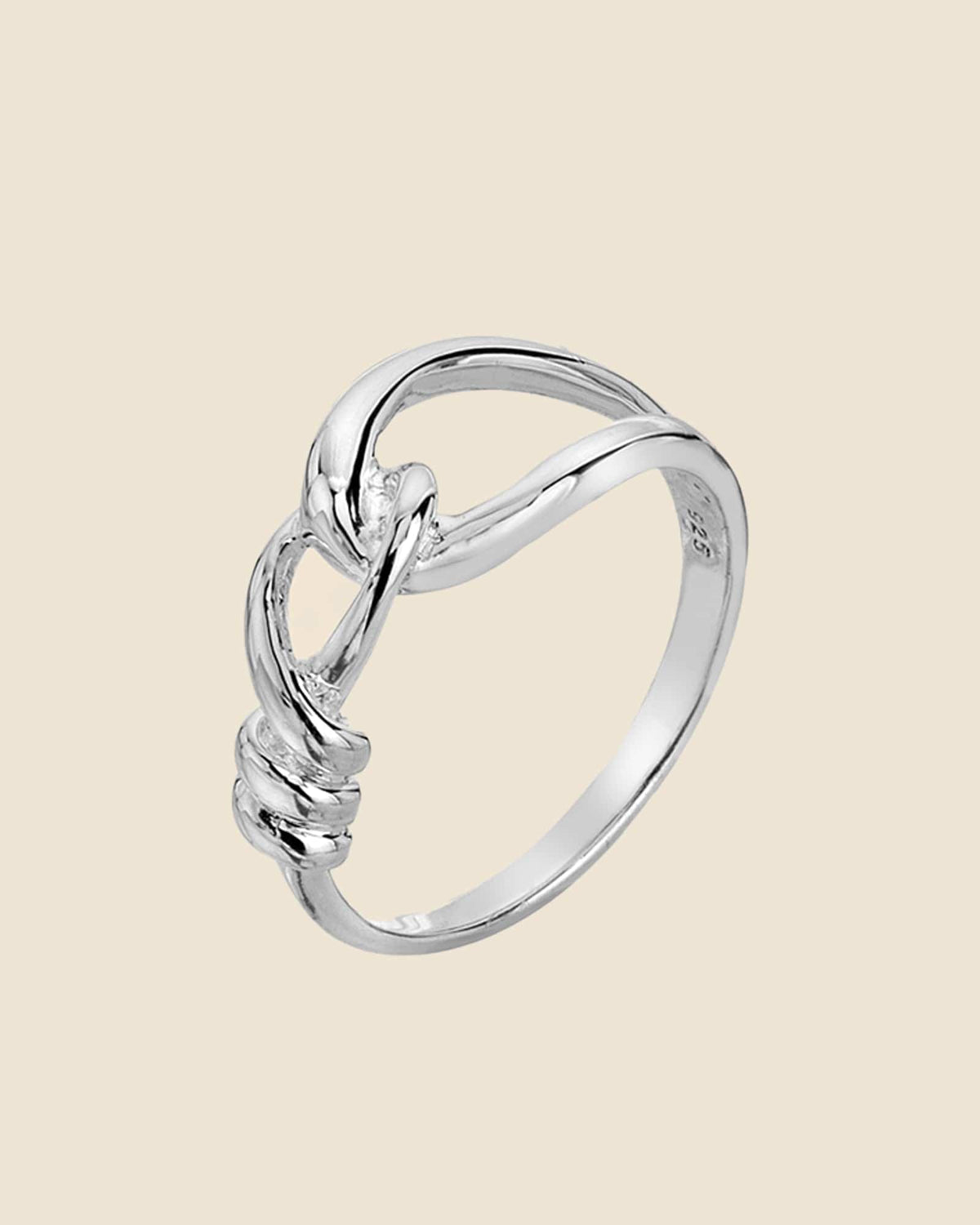 Sterling Silver Loop Over Open Knot Ring