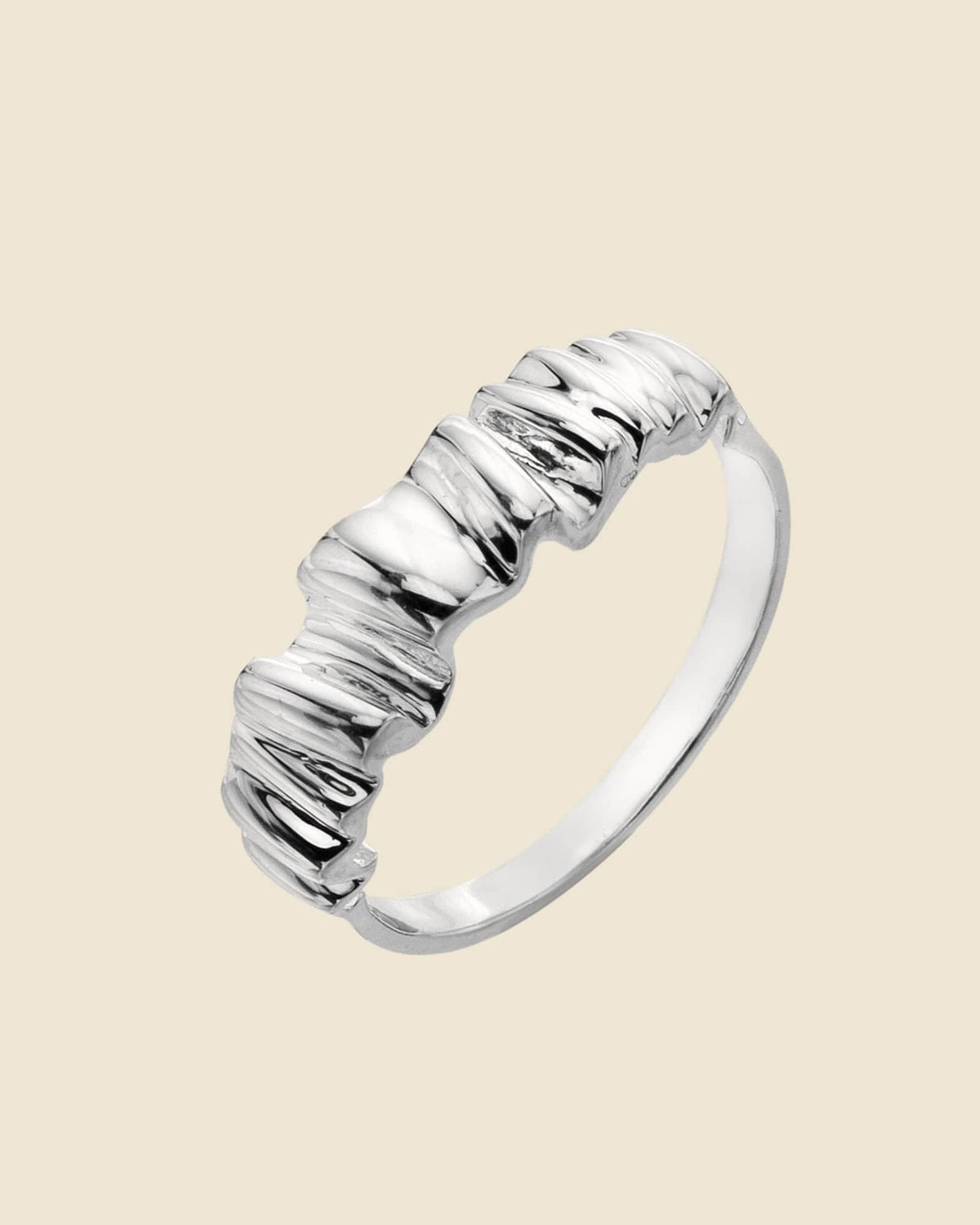 Sterling Silver Crinkle Ring