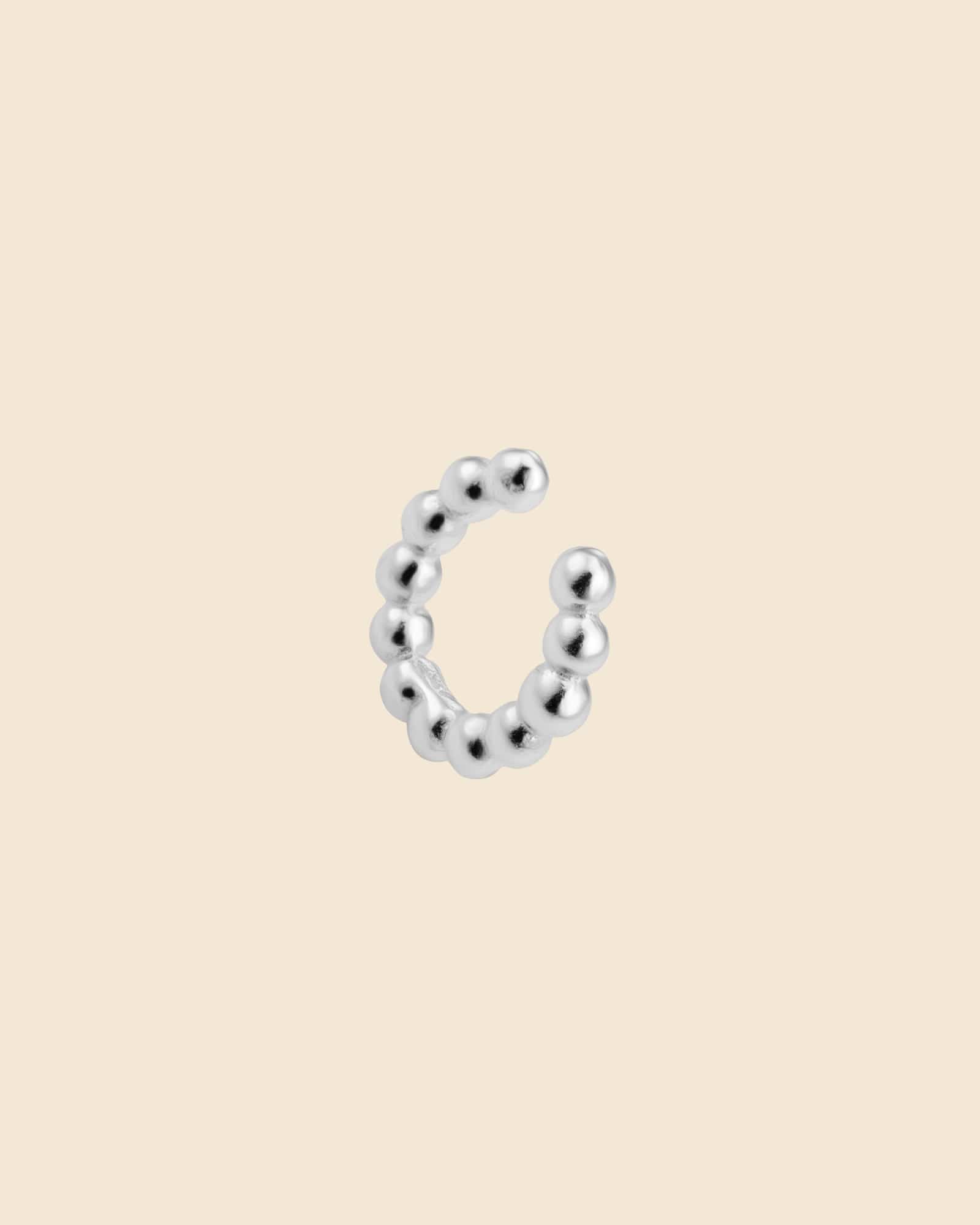 Sterling Silver Bobble Ear Cuff