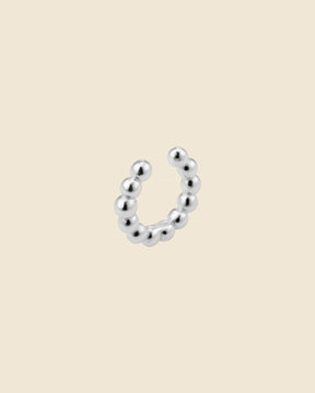 Sterling Silver Bobble Ear Cuff