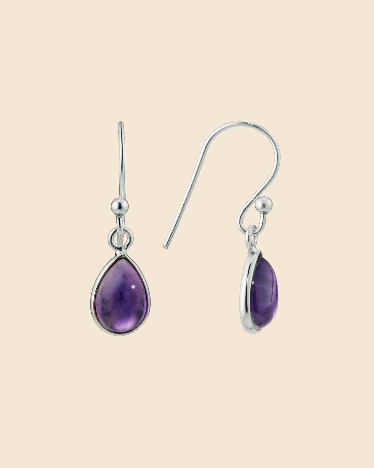 Sterling Silver and Gemstone Teardrop Earrings