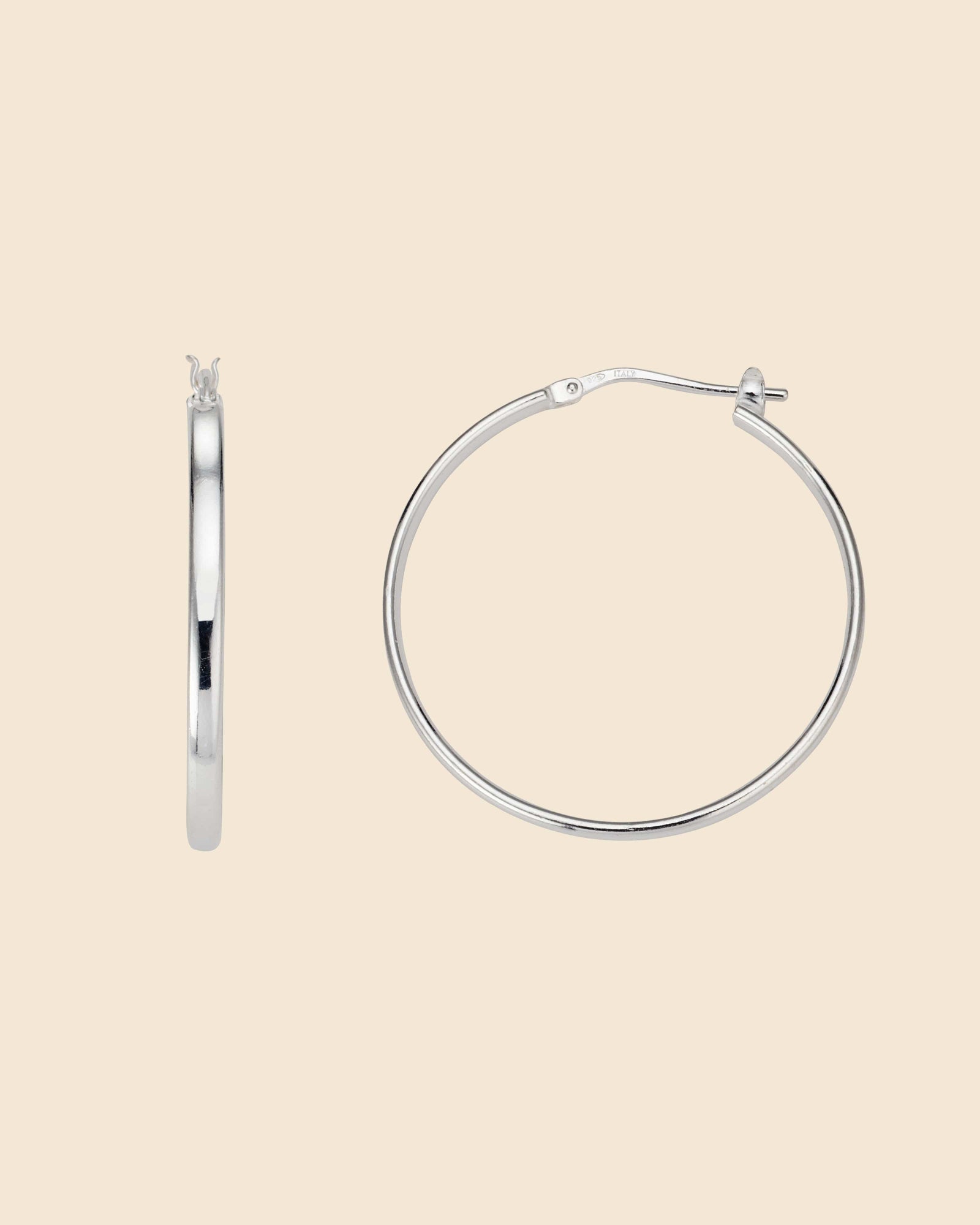Sterling Silver Classic 30mm Hoops