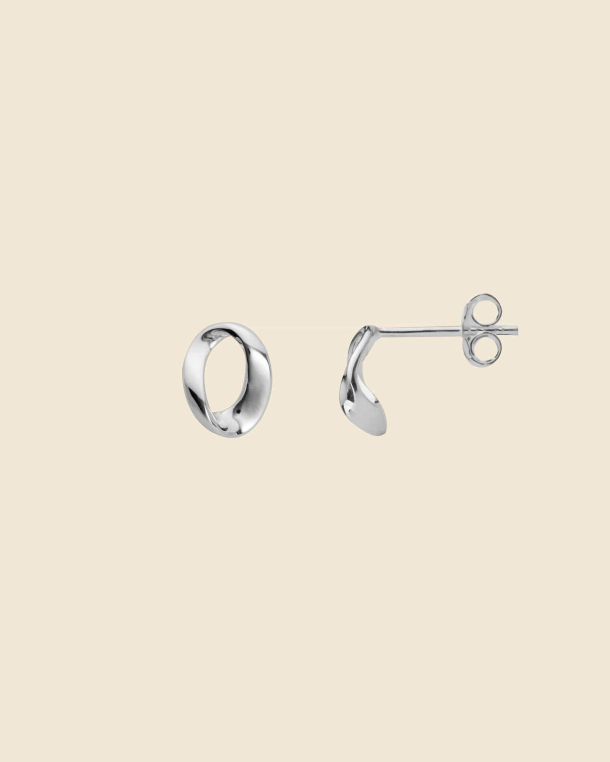 Sterling Silver Twisted Open Teardrop Studs