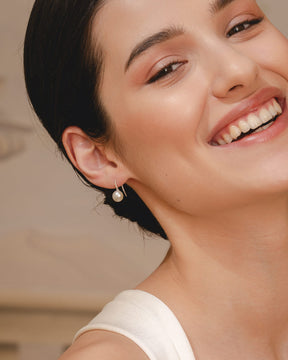 Sterling Silver Freshwater Pearl Hook Earrings