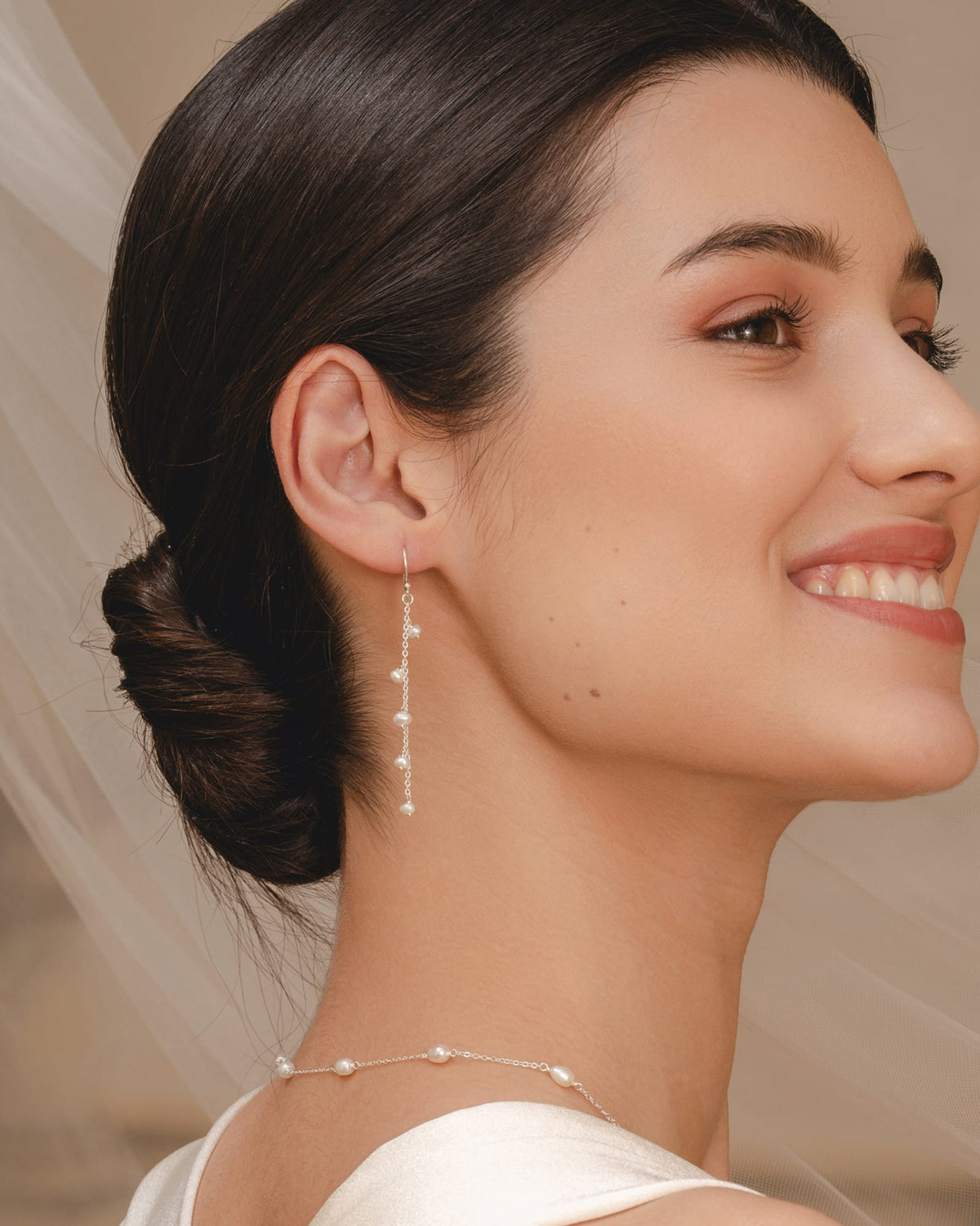 Sterling Silver and Freshwater Pearl Jumble Earrings