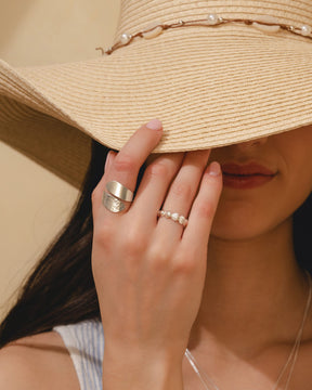 Sterling Silver Hammered Chunky Wrap Ring
