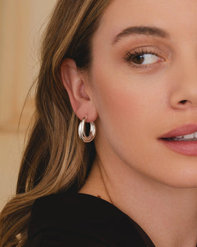 Sterling Silver Entwined Hoops