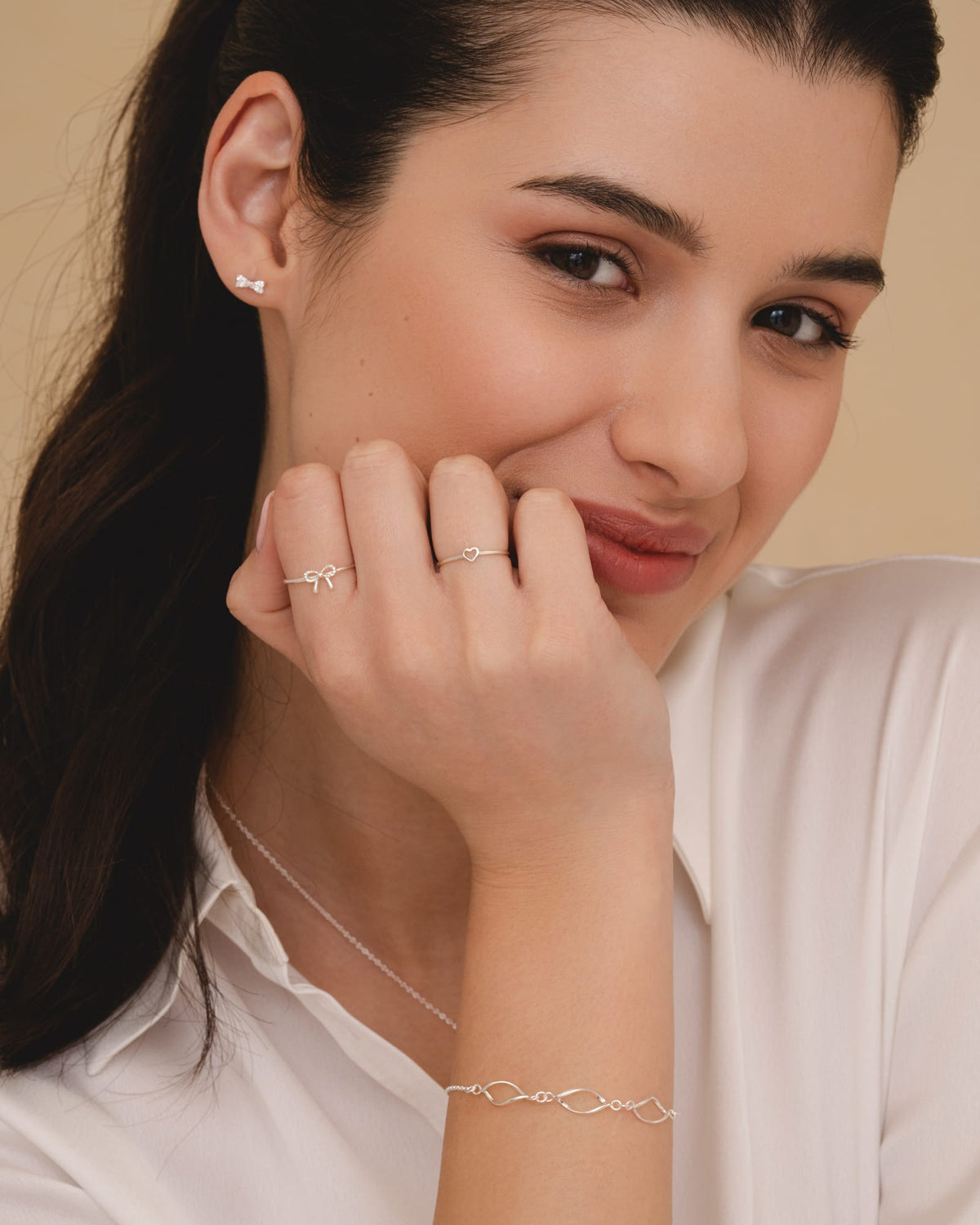 Sterling Silver Mini Bow Ring