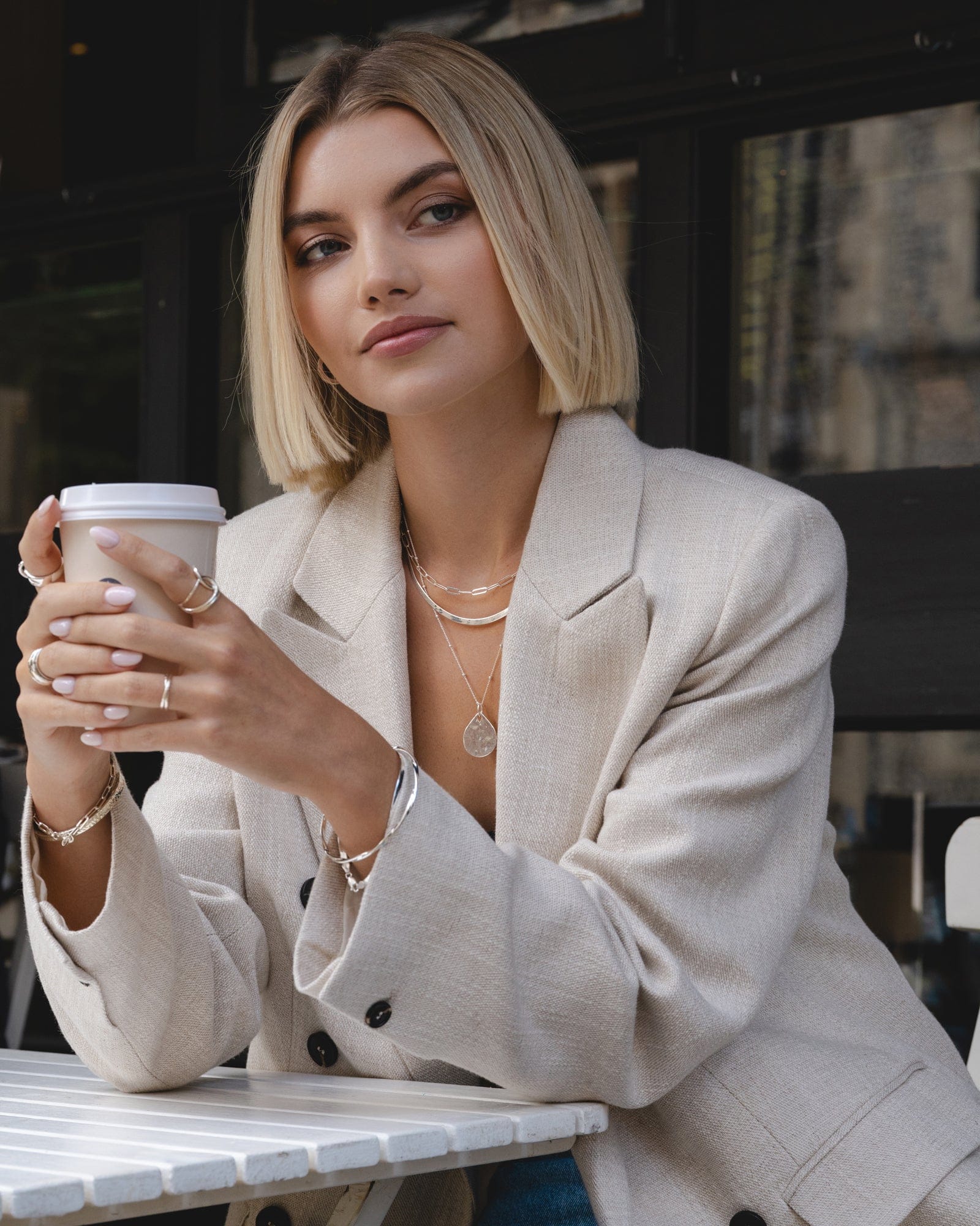 Sterling Silver Fine Herringbone Necklace