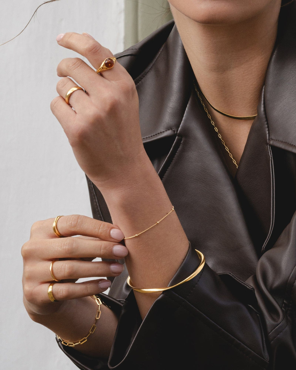 Gold Plated Ribbon Twist Bangle