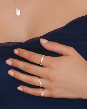 Sterling Silver Moon and Star Ring