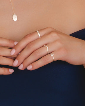 Sterling Silver Moon and Star Ring