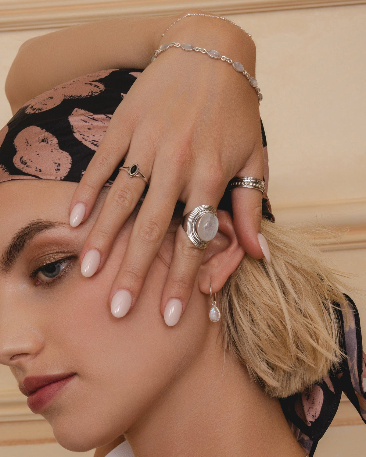 Sterling Silver Dotty Band Spinner Ring