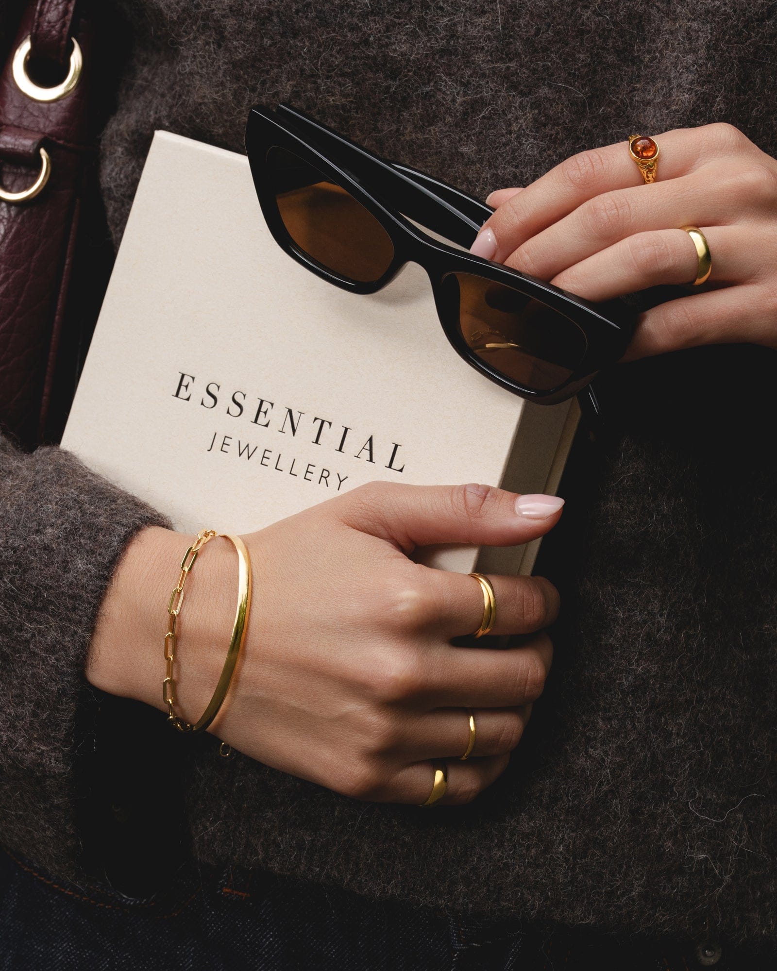 Gold Plated Paperclip Link Bracelet